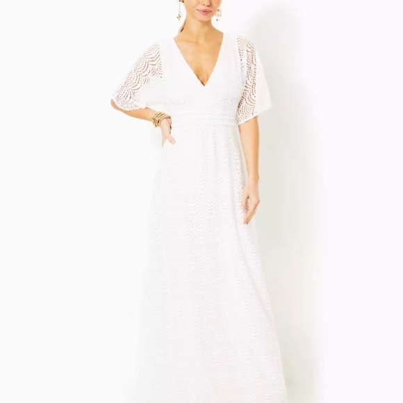 Lilly Pulitzer Parigi Lace Maxi Dress Size S - Picture 1 of 11